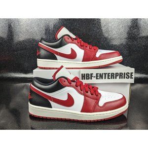 Nike Air Jordan 1 Low Retro Red Black White Women's Size 11 Men's Size 9.5 NIB